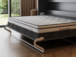 SMARTBett Wall Bed 160x200 Horizontal M2 Depth 55cm Anthracite