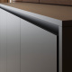 SMARTBett Wall Bed 160x200 Horizontal M2 Depth 55cm Anthracite with Upholstered frame incl. Lighting