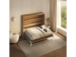 SMARTBett Schrankbett 160x200 Horizontal M2 Tiefe 55cm Wildeiche