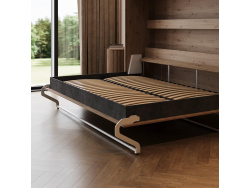 SMARTBett Schrankbett 160x200 Horizontal M2 Tiefe 55cm Wildeiche