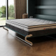 SMARTBett Wall Bed 160x200 Horizontal M2 Depth 55cm Rock Green with Upholstered frame