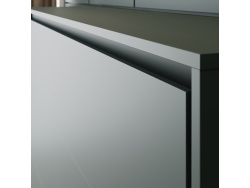 SMARTBett Schrankbett 160x200 Horizontal M2 Tiefe 55cm Stein Grün mit Polsterrahmen inkl. Beleuchtung