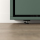 SMARTBett Schrankbett 160x200 Horizontal M2 Tiefe 55cm Stein Grün mit Polsterrahmen inkl. Beleuchtung