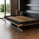 SMARTBett Schrankbett 160x200 Horizontal M2 Tiefe 55cm Anthrazit / Kaiserberg Eiche mit Polsterrahmen