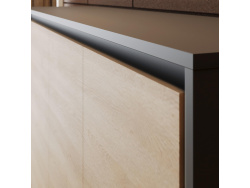 SMARTBett Wall Bed 160x200 Horizontal M2 Depth 55cm Anthracite / Kaiserberg Oak without upholstered frame