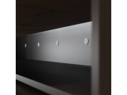 SMARTBett Wall Bed 160x200 Horizontal M2 Depth 55cm Anthracite / Kaiserberg Oak