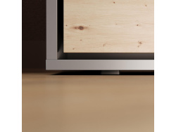 SMARTBett Wall Bed 160x200 Horizontal M2 Depth 55cm Anthracite / Kaiserberg Oak