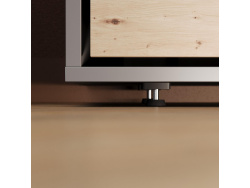 SMARTBett Wall Bed 160x200 Horizontal M2 Depth 55cm Anthracite / Kaiserberg Oak with Upholstered frame
