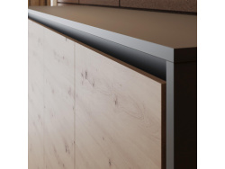 SMARTBett Wall Bed 160x200 Horizontal M2 Depth 55cm Anthracite / Kaiserberg Oak without upholstered frame without