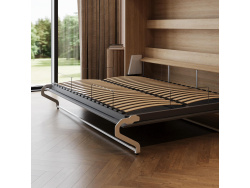SMARTBett Schrankbett 160x200 Horizontal M2 Tiefe 55cm  Kaiserberg Eiche / Anthrazit ohne Polsterrahmen inkl. Beleuchtung