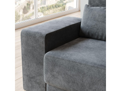 SMARTBett Schrankbett M1 160x200 Vertikal Weiss mit SOFA Anthrazit