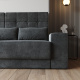 SMARTBett Schrankbett M1 160x200 Vertikal Weiss mit SOFA Anthrazit