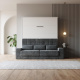 SMARTBett Schrankbett M1 160x200 Vertikal Weiss mit SOFA Anthrazit
