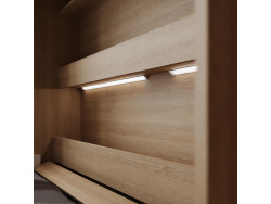 Murphy bed SMARTBett 140x200 Horizontal(M2 55cm depth) Kaiserberg  Oak/Anthracite Waves
