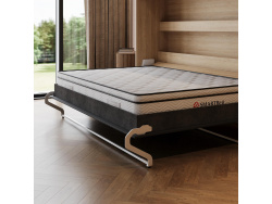 Murphy bed SMARTBett 140x200 Horizontal(M2 55cm depth) Kaiserberg  Oak/Anthracite Waves