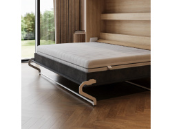 Murphy bed SMARTBett 140x200 Horizontal(M2 55cm depth) Kaiserberg  Oak/Anthracite Waves