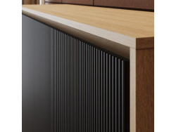 Murphy bed SMARTBett 140x200 Horizontal(M2 55cm depth) Kaiserberg  Oak/Anthracite Waves