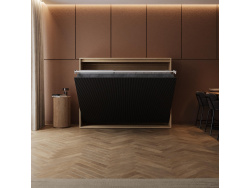 Murphy bed SMARTBett 140x200 Horizontal(M2 55cm depth) Kaiserberg  Oak/Anthracite Waves