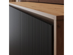 Murphy bed SMARTBett 140x200 Horizontal(M2 55cm depth) Wild oak /Anthracite Waves