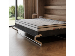 Murphy bed SMARTBett 140x200 Horizontal(M2 55cm depth) Wild oak /Anthracite Waves