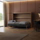 Murphy bed SMARTBett 140x200 Horizontal(M2 55cm depth) Wild oak /Anthracite Waves