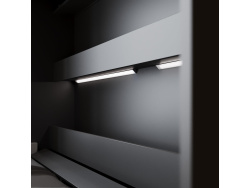 SMARTBett Wall Bed 160x200 Horizontal M2 Depth 55cm Anthracite /Anthracite  Waves