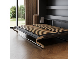 SMARTBett Wall Bed 160x200 Horizontal M2 Depth 55cm Anthracite /Anthracite  Waves