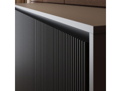 SMARTBett Schrankbett 140x200 Horizontal (M2 55cm Tiefe) Anthrazit / WAVES Anthrazit
