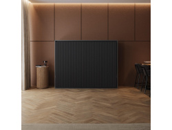SMARTBett Schrankbett 140x200 Horizontal (M2 55cm Tiefe) Anthrazit / WAVES Anthrazit