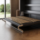 SMARTBett Schrankbett 140x200 Horizontal (M2 55cm Tiefe) Anthrazit / WAVES Anthrazit