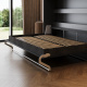 SMARTBett Schrankbett 140x200 Horizontal (M2 55cm Tiefe) Anthrazit / WAVES Anthrazit