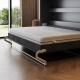 SMARTBett Schrankbett 140x200 Horizontal (M2 55cm Tiefe) Anthrazit / WAVES Anthrazit