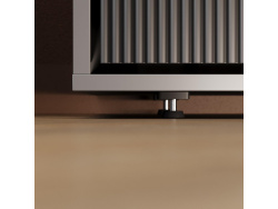 SMARTBett Wall Bed 140x200 Horizontal (M2 55cm Depth) Front WAVES Anthracite without upholstery frame incl. lighting