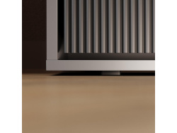 SMARTBett Wall Bed 140x200 Horizontal (M2 55cm Depth) Front WAVES Anthracite without upholstery frame incl. lighting
