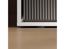 SMARTBett Schrankbett 140x200 Horizontal (M2 55cm Tiefe) Perlgrau / WAVES Anthrazit