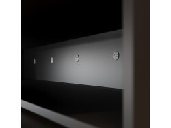 SMARTBett Schrankbett 140x200 Horizontal (M2 55cm Tiefe) Perlgrau / WAVES Anthrazit