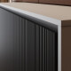 SMARTBett Schrankbett 140x200 Horizontal (M2 55cm Tiefe) Perlgrau / WAVES Anthrazit