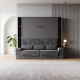 SMARTBett Schrankbett Set mit Sofa M1 140x200 + 2 Standregale inkl.LED