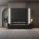 SMARTBett Schrankbett Set mit Sofa M1 140x200 + 2 Standregale inkl.LED