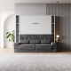 SMARTBett Schrankbett Set mit Sofa M1 140x200 + 2 Standregale inkl.LED