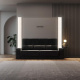 SMARTBett Schrankbett Set mit Sofa M1 140x200 + 2 Standregale inkl.LED