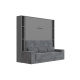 SMARTBett Schrankbett Set mit Sofa M1 140x200 + 2 Standregale inkl.LED