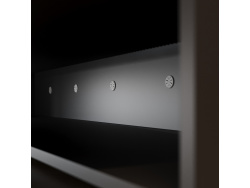 Murphy bed SMARTBett  140x200 Horizontal (M2 55cm depth) Pearl Grey / WAVES Anthracite Metal mattress holder incl.Lighting Set