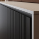 Murphy bed SMARTBett  140x200 Horizontal (M2 55cm depth) Pearl Grey / WAVES Anthracite Metal mattress holder incl.Lighting Set
