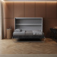 Murphy bed SMARTBett  140x200 Horizontal (M2 55cm depth) Pearl Grey / WAVES Anthracite Metal mattress holder incl.Lighting Set