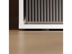 SMARTBett Wall Bed 140x200 Horizontal (M2 55 cm Depth) White/WAVES Anthracite