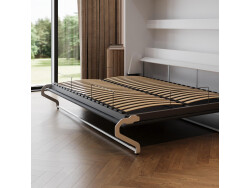 SMARTBett Wall Bed 140x200 Horizontal (M2 55 cm Depth) White/WAVES Anthracite