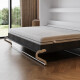 SMARTBett Wall Bed 140x200 Horizontal (M2 55 cm Depth) White/WAVES Anthracite