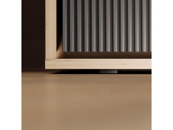 SMARTBett Schrankbett 140x200 Horizontal (M2 55 cm Tiefe)  Wildeiche /WAVES Anthrazit
