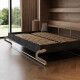 SMARTBett Schrankbett 140x200 Horizontal (M2 55 cm Tiefe)  Wildeiche /WAVES Anthrazit